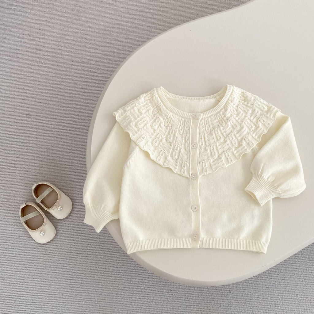 Baby Knitted Large Lapel Knitted Coat